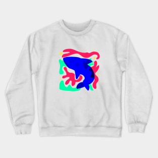 Save the shark vibrant and colorful drawn drawing Crewneck Sweatshirt